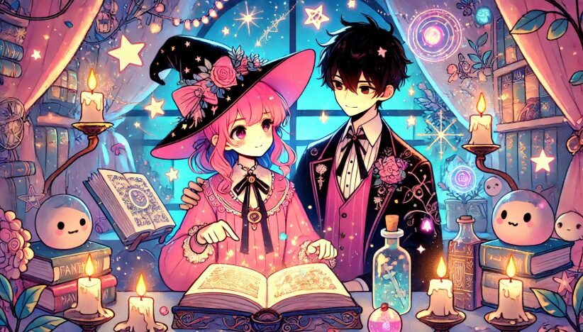 ウィッチウォッチの世界観を表現したポップで魔法的なイラスト